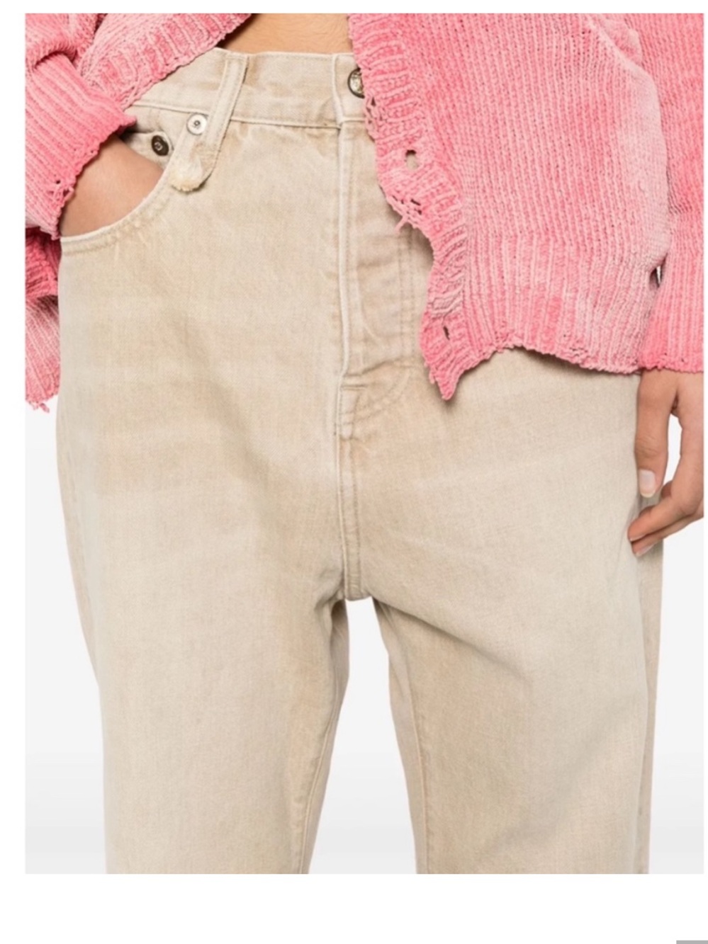 R13 Boyfriend Jeans - Harlyn Khaki Casual Japanese Denim size 31 - Picture 2 of 12